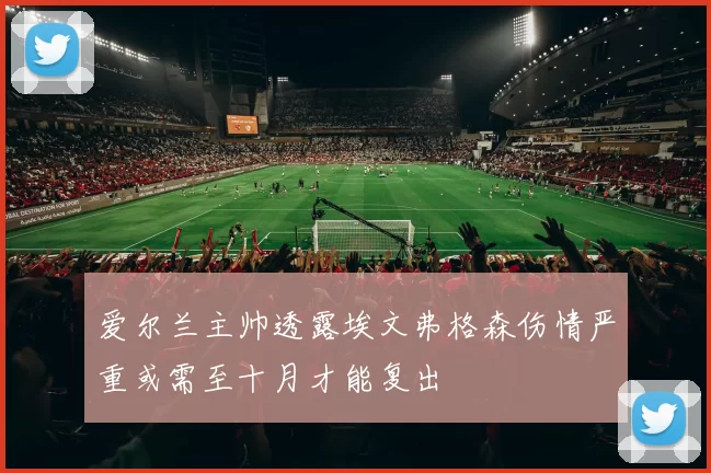 爱尔兰主帅透露埃文弗格森伤情严重或需至十月才能复出